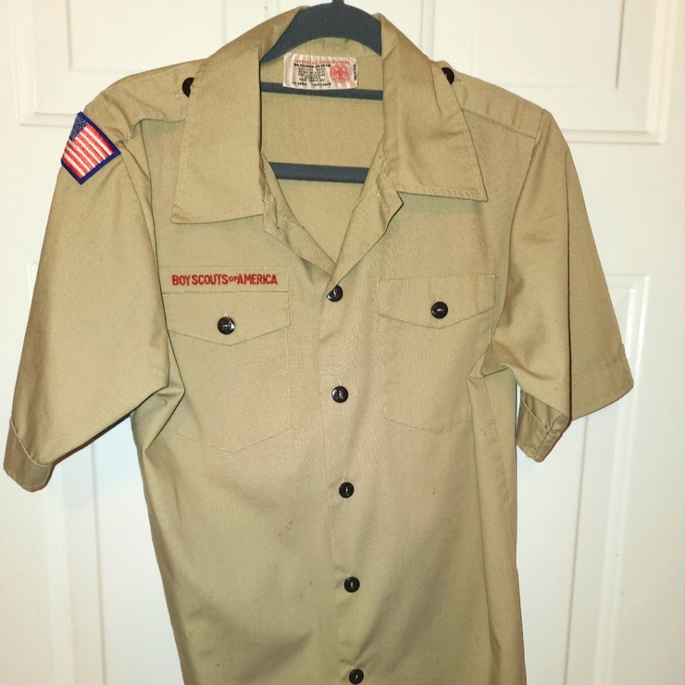 BSA Boy Scout Youth Uniform Shirt - Used Youth Large